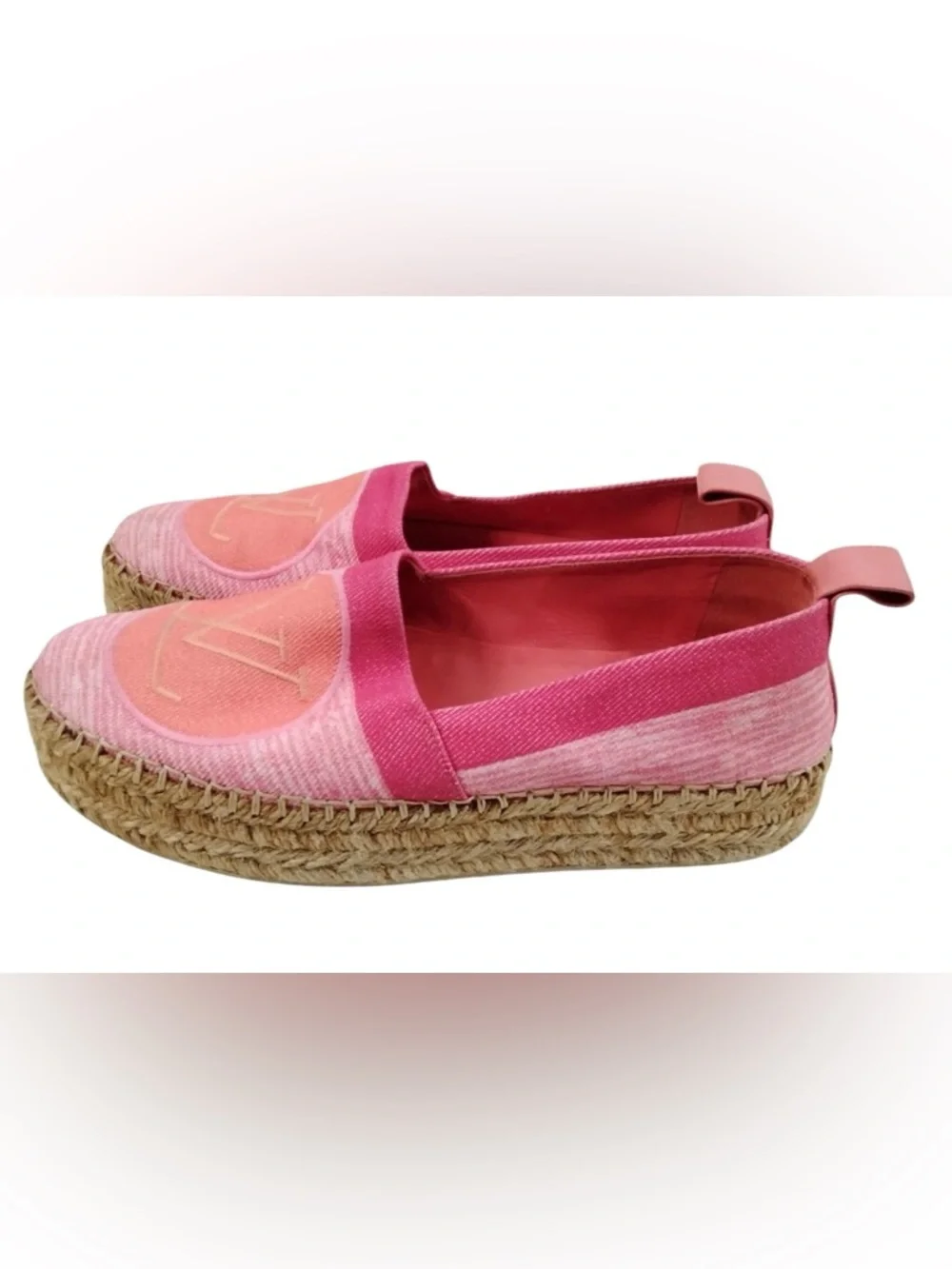 ✨🛍️ Louis Vuitton Pink Denim Shore Postcard Espadrilles - Size 36 - Picture 2 of 7